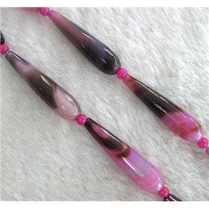 hotpink agate beads, faceted teardrop, approx 10-40mm