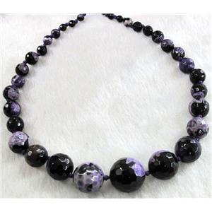 Agate round beads Necklace Chain, approx 6-20mm dia