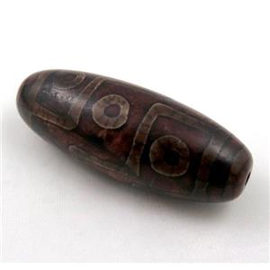 natural tibetan Dzi beads, barrel, approx 22x70mm