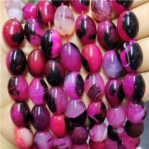 agate beads, barrel, hotpink, approx 13x18mm, 15.5 inches