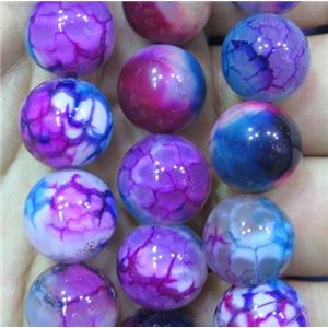 round veins Agate Beads, colorful, approx 6mm dia