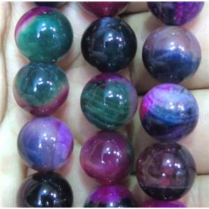 round dichromatic Agate Bead, colorful, approx 8mm dia
