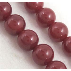 round red agate beads, 6mm dia, approx 66pcs per st
