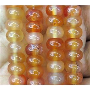yellow agate rondelle beads, approx 5x8mm