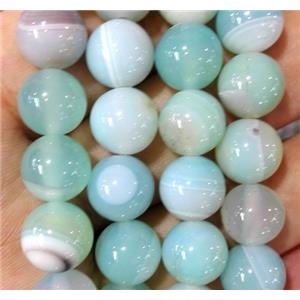 striped agate bead, round, approx 12mm dia, approx 31pcs per st