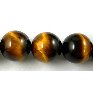 Tiger eye stone beads, A Grade, Round, 12mm dia, 33pcs per st