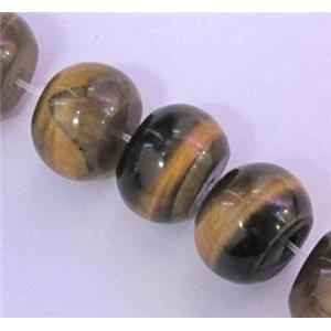 tiger eye bead, rondelle, approx 8x12mm, 15.5 inches