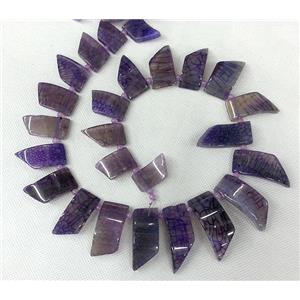 purple Agate slice beads Necklace Chain, approx 15x40mm.10x25mm