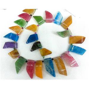 Agate slice beads Necklace Chain, mix color, approx 15x40mm.10x25mm