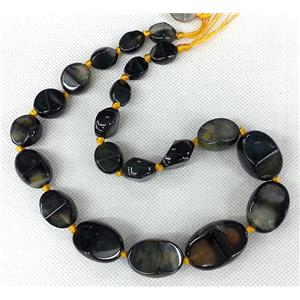 Agate beads Necklace Chain, freeform, approx 10x13mm, 20x30mm