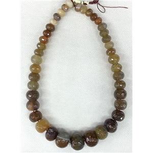 Agate rondelle beads Necklace Chain, approx 12-20mm