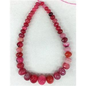 red Agate rondelle beads Necklace Chain, approx 12-20mm