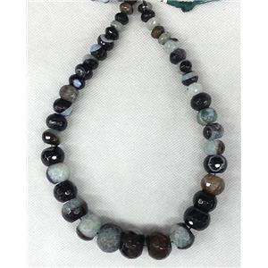 Druzy Agate rondelle beads Necklace Chain, approx 12-20mm