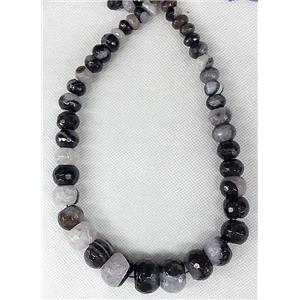 Druzy Agate rondelle beads Necklace Chain, approx 12-20mm