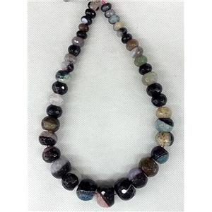 Druzy Agate rondelle beads Necklace Chain, mix color, approx 12-20mm