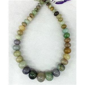 Agate rondelle beads Necklace Chain, mix color, approx 10-20mm