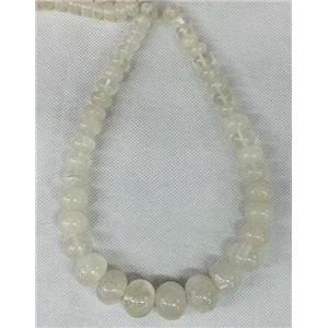 Agate stone beads necklace chain, abacus, approx 10-20mm