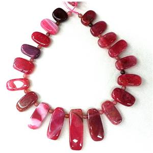 red Agate stick beads Necklace Chain, approx 14x25mm. 15x50mm