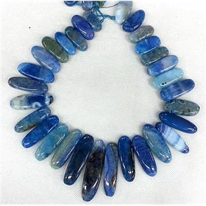 blue Agate stick beads Necklace Chain, approx 15x20mm, 15x45mm