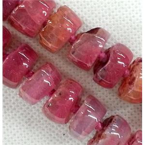 pink Agate heishi beads, approx 25mm