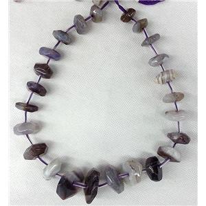 Agate beads heishi necklace chain, approx 14x28mm