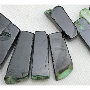 Natural rock agate beads, freeform, green, 12-60mm