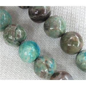 round ocean jasper beads, blue, 6mm dia, approx 62pcs per st.