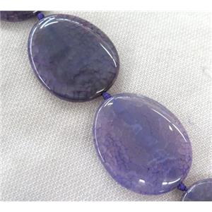 purple Agate bead, teardrop, approx 30-60mm, 15.5 inches length