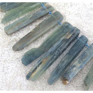 kyanite stick bead, freeform, blue, approx 10-60mm