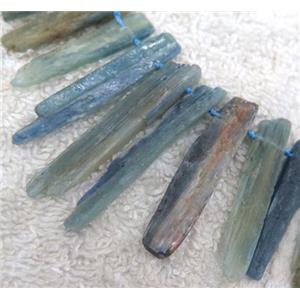 kyanite stick bead, freeform, blue, approx 6-50mm