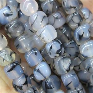 heihua Agate cube beads, approx 8x8mm