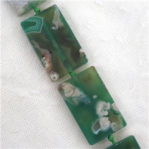 green Cherry Agate beads, rectangle, approx 30-50mm