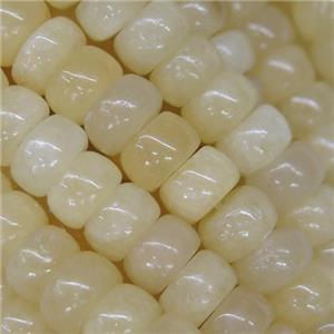 Yellow Honey Jade Rondelle Beads Smooth, approx 5x8mm