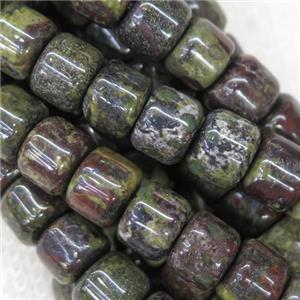 Dragon BloodStone barrel beads, approx 5x8mm
