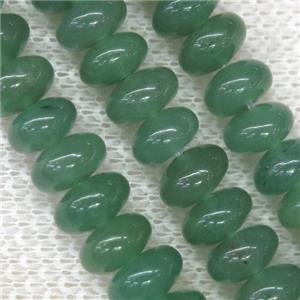 green Aventurine rondelle beads, approx 4x6mm