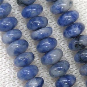 African Sodalite beads, rondelle, blue, approx 5x8mm