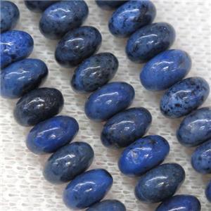 Blue Dumortierite rondelle beads, approx 5x8mm