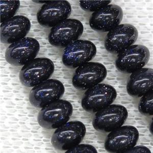 blue SandStone rondelle beads, approx 4x6mm