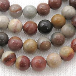 round Ocean Jasper beads, approx 8mm dia