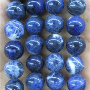 blue Sodalite beads, round, approx 4mm dia
