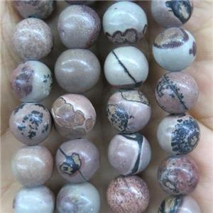 Chinese Chohua Jasper beads, round, approx 8mm dia