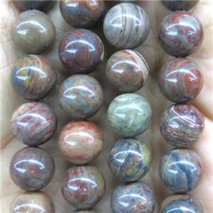 round cuckoo Jasper beads, approx 10mm dia