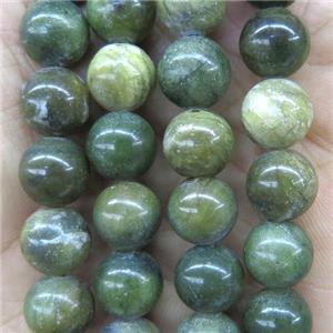 green Taiwan New Jade beads, round, approx 12mm dia