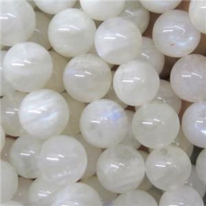 natural rainbow Moonstone beads, round, approx 9mm dia