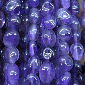 purple Amethyst pebble beads chip, freeform, approx 6-8mm