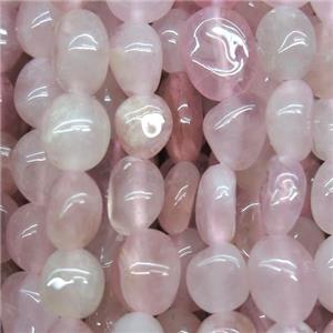 Rose Quartz chip beads, pink, approx 6-8mm