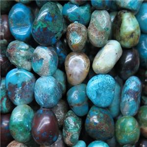 natural Azurite beads chip, freeform, blue, approx 6-8mm