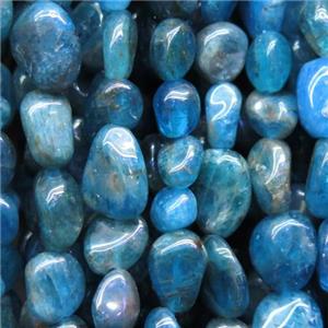 blue Apatite chip beads, freeform, approx 6-8mm