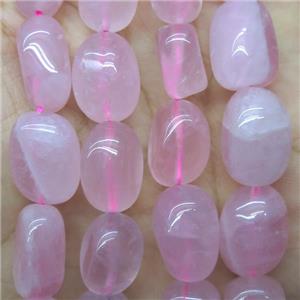 Rose Quartz beads, freeform, approx 12x17mm
