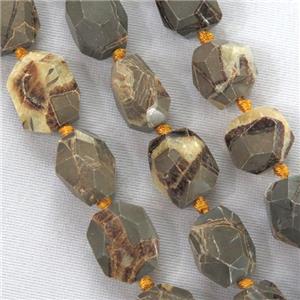 Demon Jasper beads, freeform, approx 10-20mm